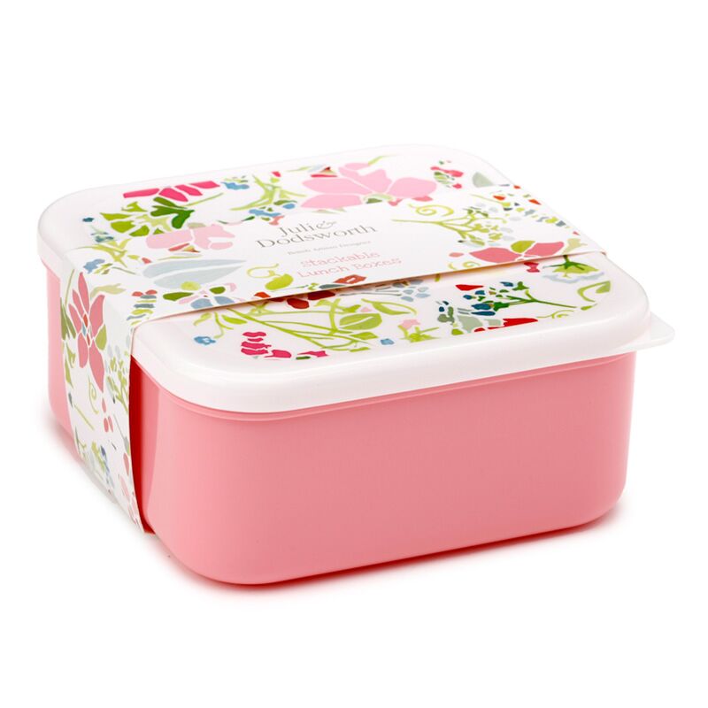 Load image into Gallery viewer, Set 3 lunch box m l xl - julie dodsworth roze botanisch
