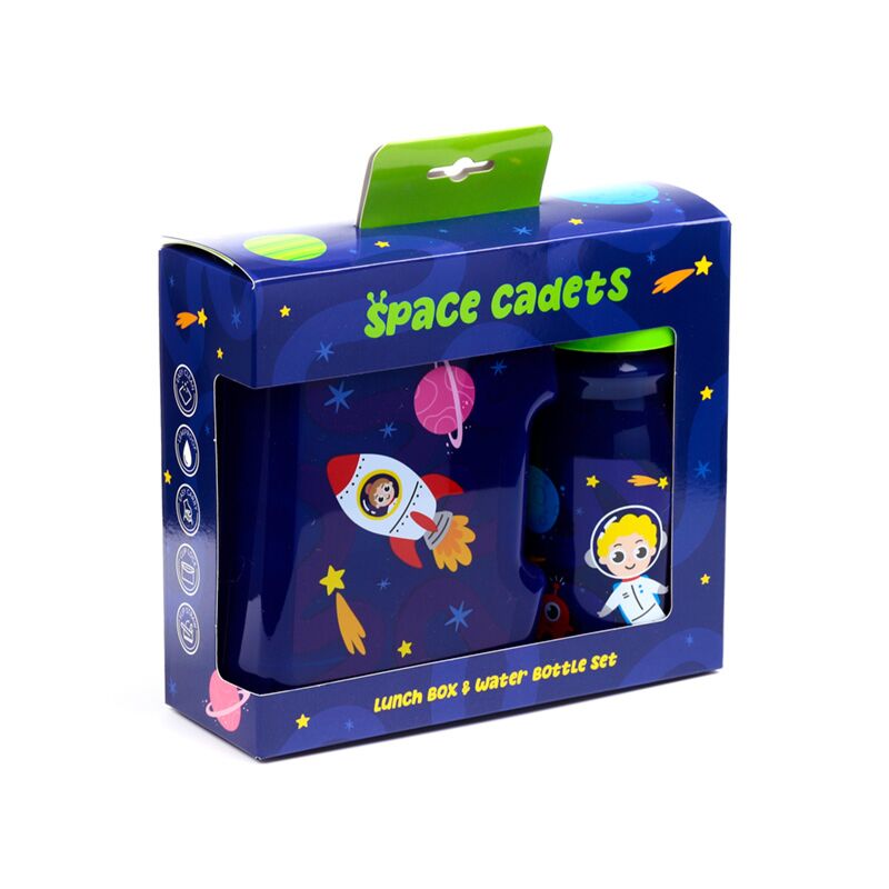 Load image into Gallery viewer, Ruimtevaart lunchbox drinkfles set
