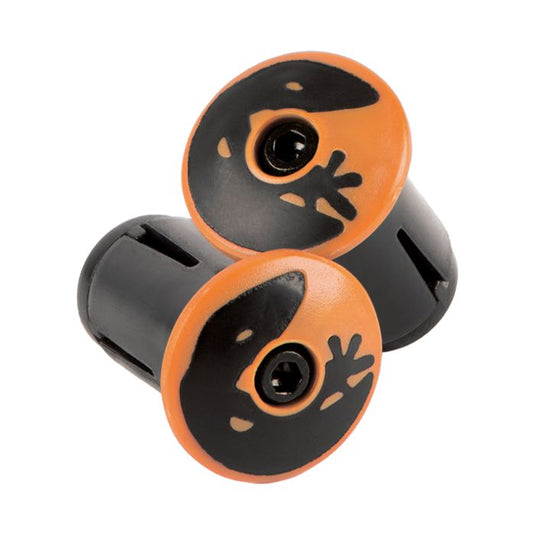 Lizard skins dsp bar tape plugs - tangerine
