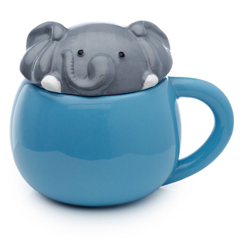 Load image into Gallery viewer, Adoramals olifant deksel gevormde keramiek mok
