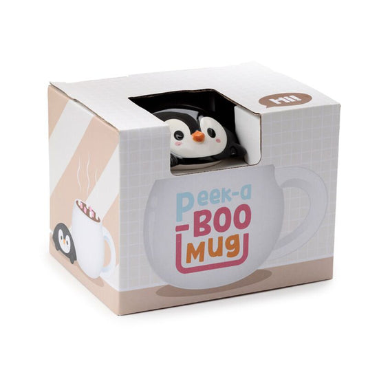 Huddle penguïn deksel gevormde keramiek mok