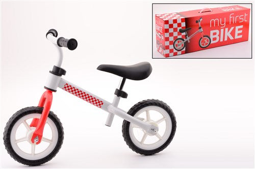 Balance bike steel white/red