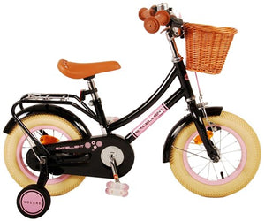 Volare 12 fiets excellent zwart roze transportfiets 51224