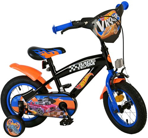 Volare hot wheels 12 fiets zwart oranje blauw 31256