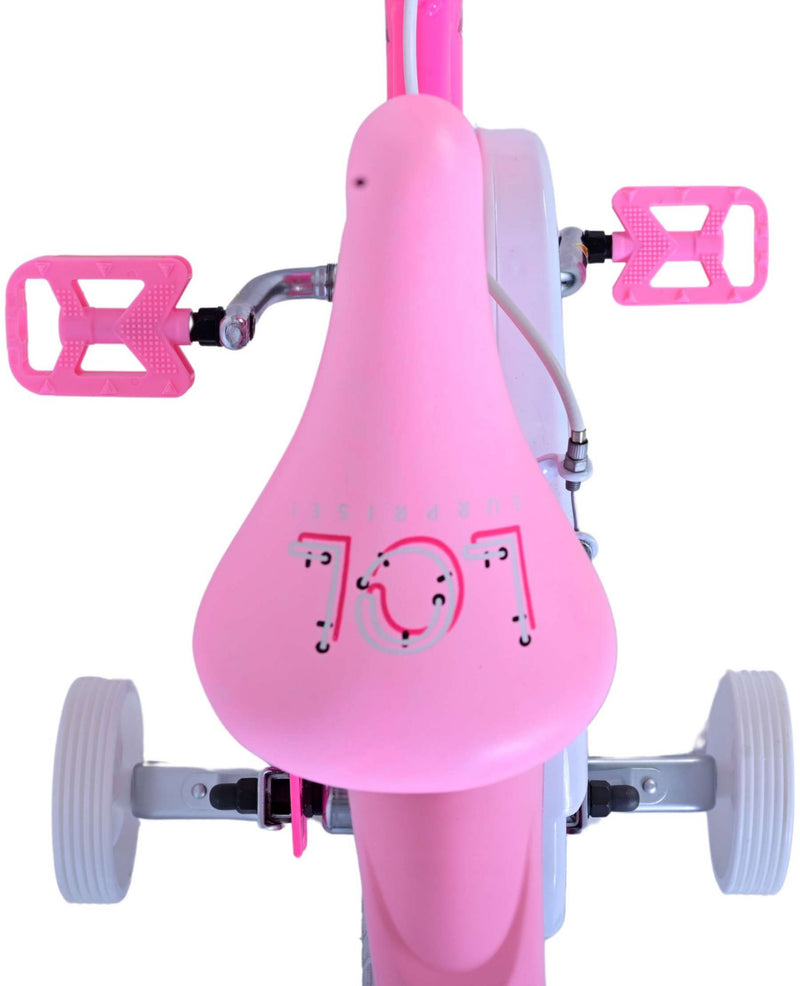 Afbeelding laden in galerijviewer, Lol surprise kinderfiets - meisjes - 14 inch - roze - twee handremmen
