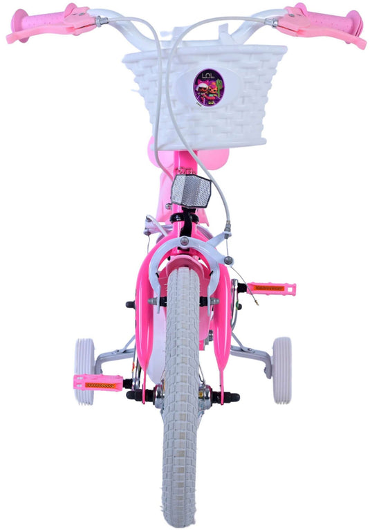 Volare dolls kinderfiets - meisjes - 14 inch - roze - twee handremmen