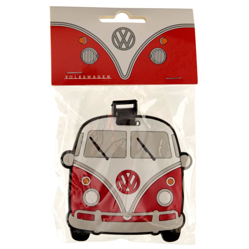Load image into Gallery viewer, Volkswagen busje vw t1 rood pvc kofferlabel

