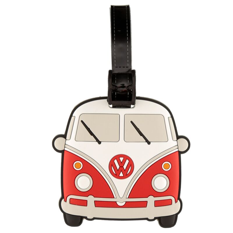 Load image into Gallery viewer, Volkswagen busje vw t1 rood pvc kofferlabel
