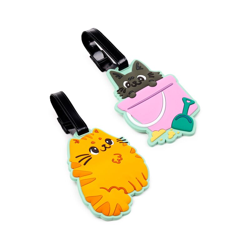 Load image into Gallery viewer, Beans co katten pvc kofferlabel set van 2
