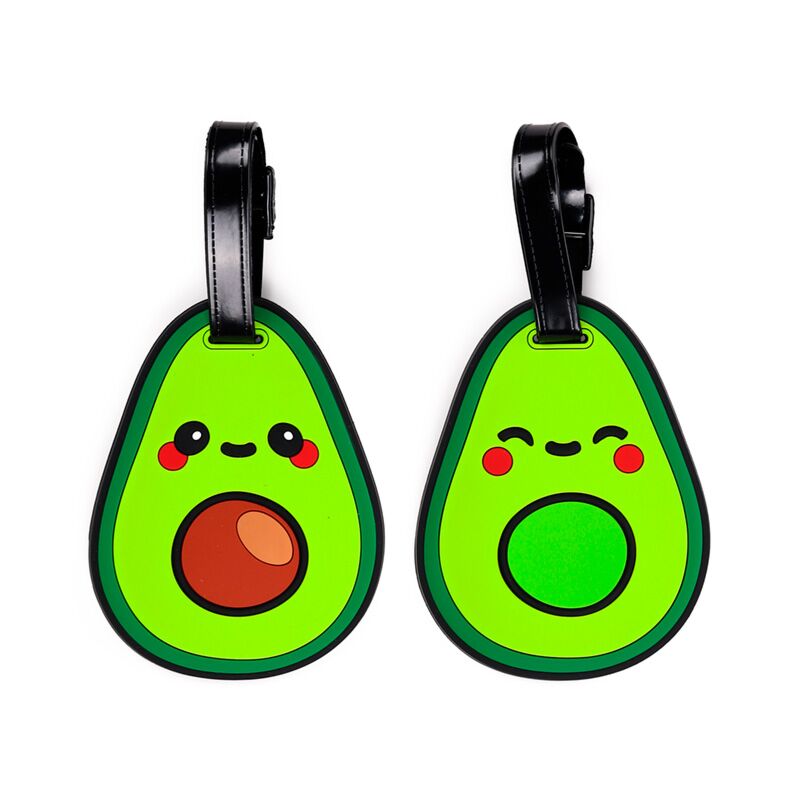 Load image into Gallery viewer, Foodiemals avocado pvc kofferlabel set van 2
