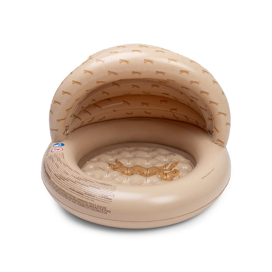 Roamer | bruin zwembad ø 100 met zonnescherm