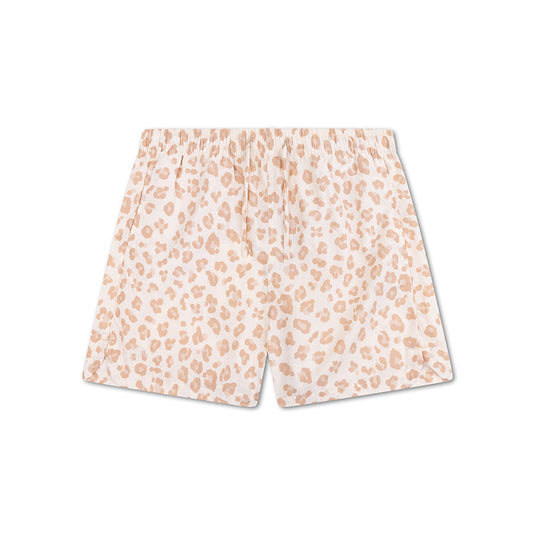 Leopard | beige meisjes uv zwemshort