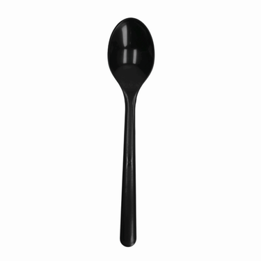 Lepel herbruikbaar zwart pp 185mm (50 stuks)