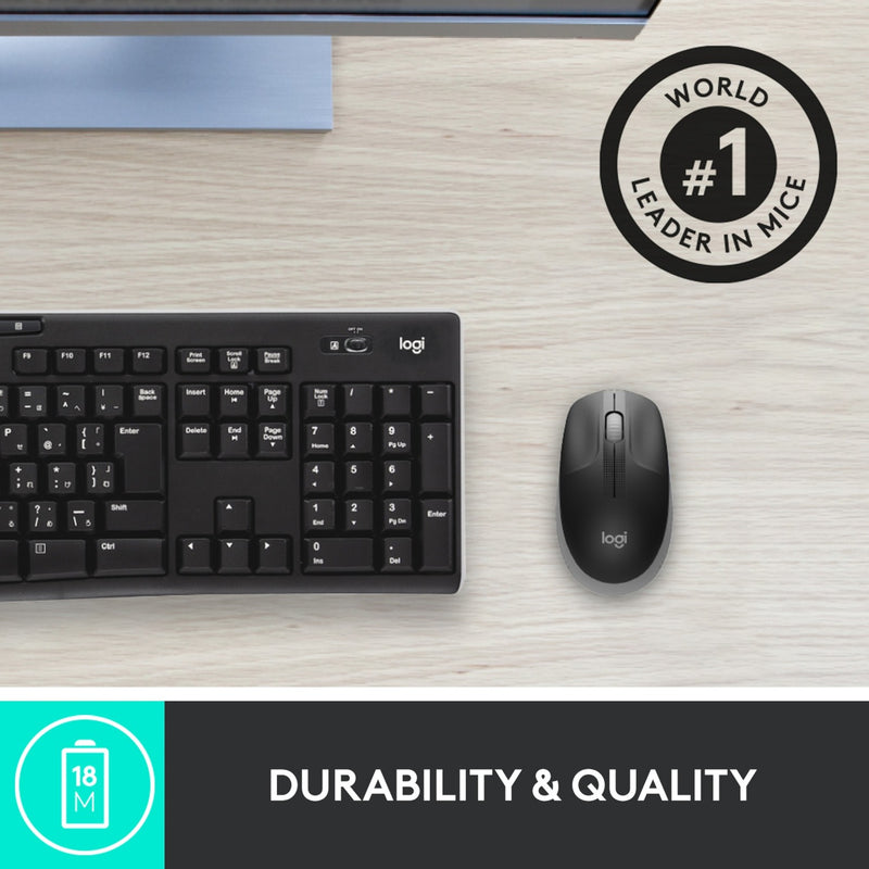 Load image into Gallery viewer, Logitech m190 full-size wireless mouse
