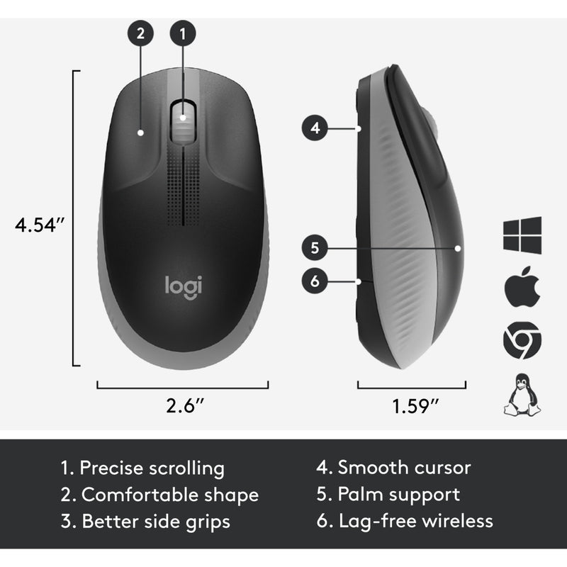 Load image into Gallery viewer, Logitech m190 full-size wireless mouse
