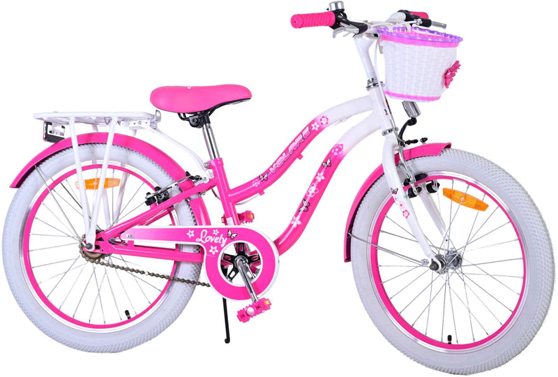 Afbeelding laden in galerijviewer, Volare Lovely Kinderfiets - Meisjes - 20 inch - Roze - Twee handremmen
