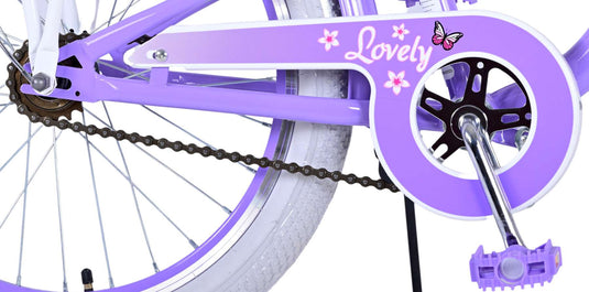 Volare lovely kinderfiets - meisjes - 20 inch - paars - twee handremmen