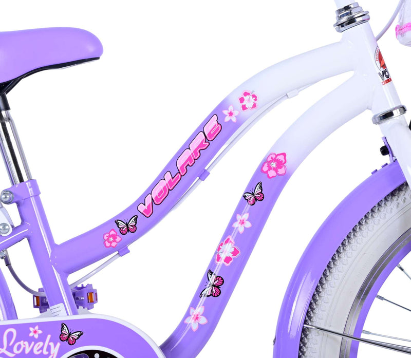 Load image into Gallery viewer, Volare lovely kinderfiets - meisjes - 20 inch - paars - twee handremmen
