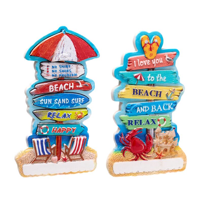 Load image into Gallery viewer, Zeezicht strandborden 3d zee strand souvenir magneet
