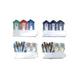 Zee strand souvenir 3d magneet kleurige strandhutten