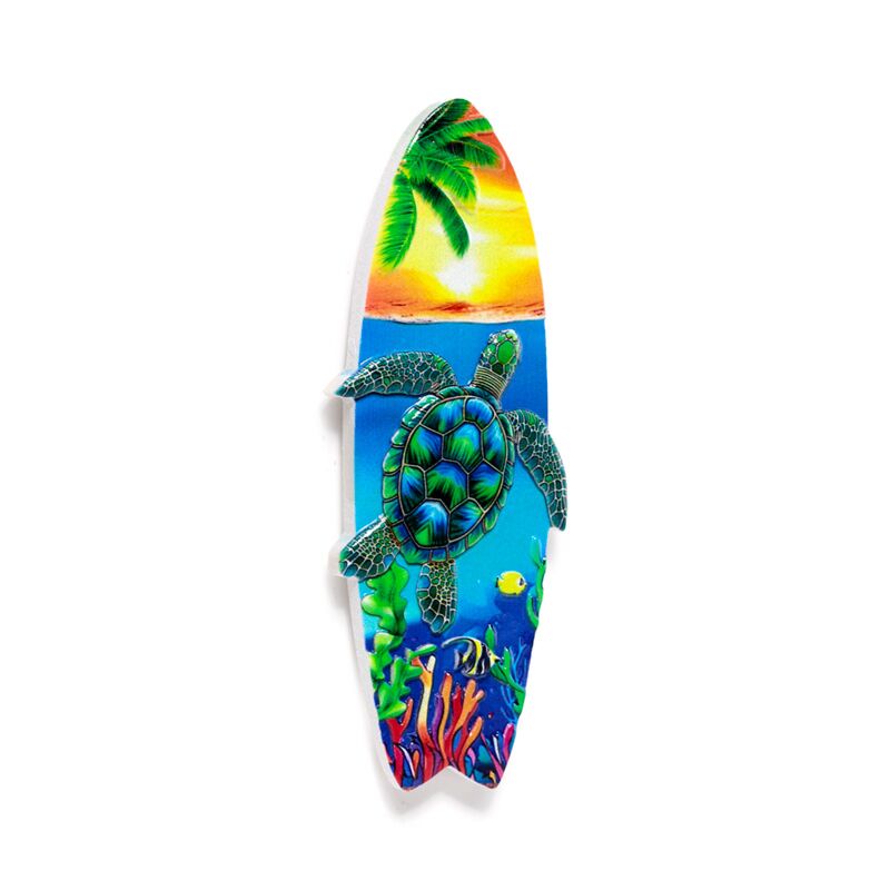 Load image into Gallery viewer, Zee strand souvenir 3d magneet surfplank tropisch zeeleven
