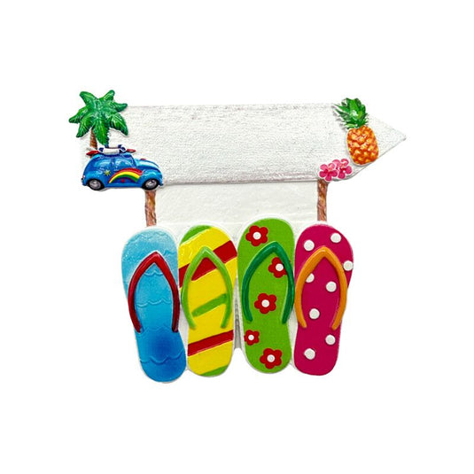 Strand zee magneet strandslippervormig bord