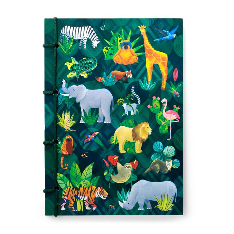 Load image into Gallery viewer, Dierenrijk steenpapier a5 gelinieerd notitieboek
