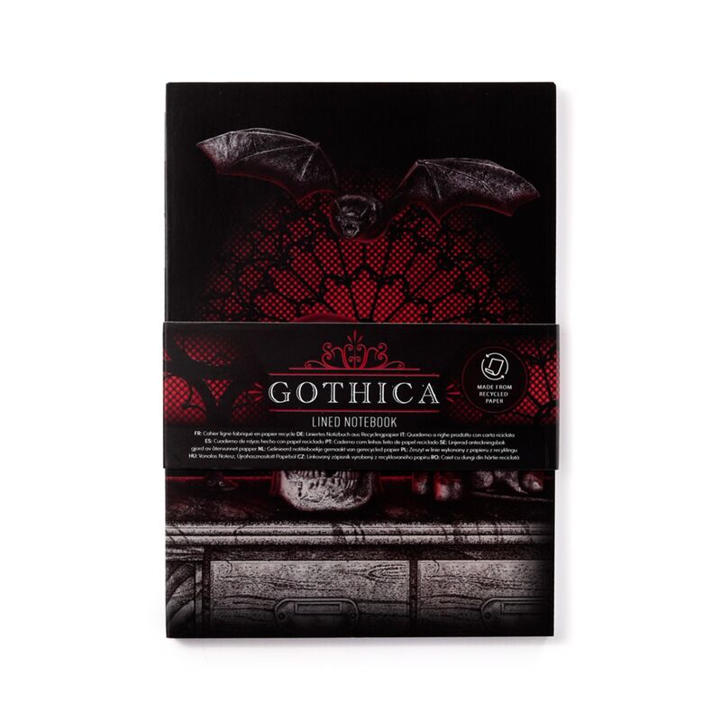 Load image into Gallery viewer, Gothica gerecycled a5 gelinieerd notitieboekje
