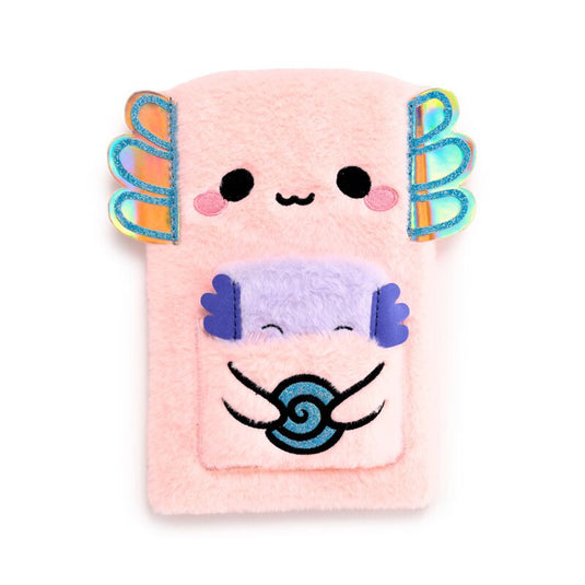 Adoramals maddie de axolotl pluche notitieboekje buidel