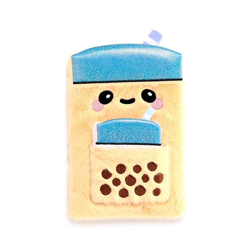 Load image into Gallery viewer, Nino foodiemals bubble tea pluche notitieboekje buidel
