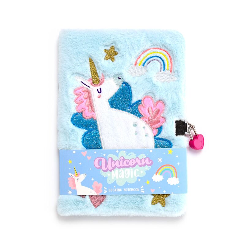 Load image into Gallery viewer, Unicorn magic afsluitbaar notitieboekje hangslot
