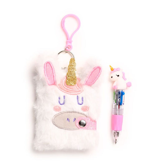 Unicorn magic mini notitieboekje a7 4-kleuren pen