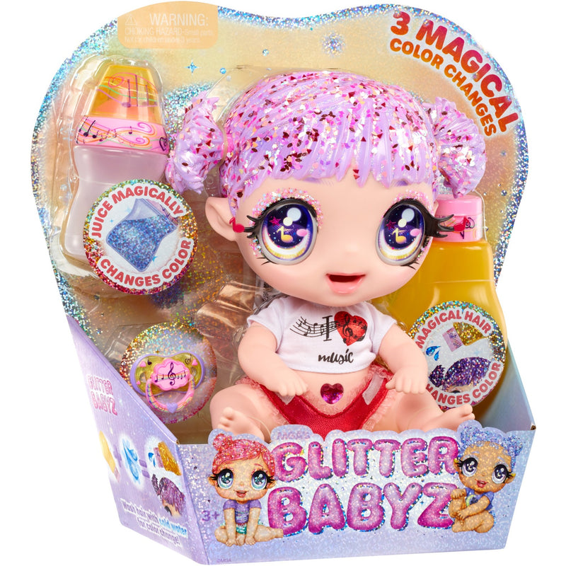 Load image into Gallery viewer, MGA Entertainment Glitter Babyz pop serie 2 Melody Highnote
