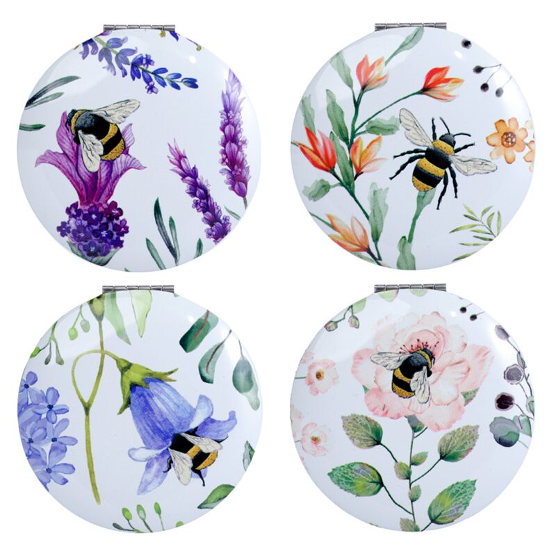 Load image into Gallery viewer, Nectar meadows bij bij compact make up spiegeltje
