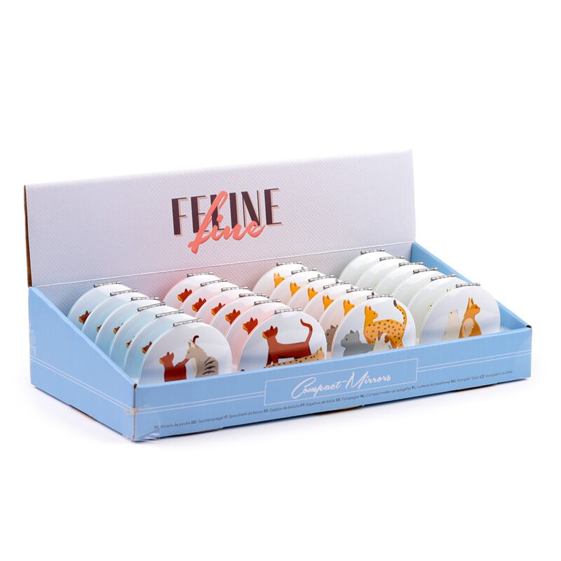 Load image into Gallery viewer, Feline fine kat compact make up spiegeltje
