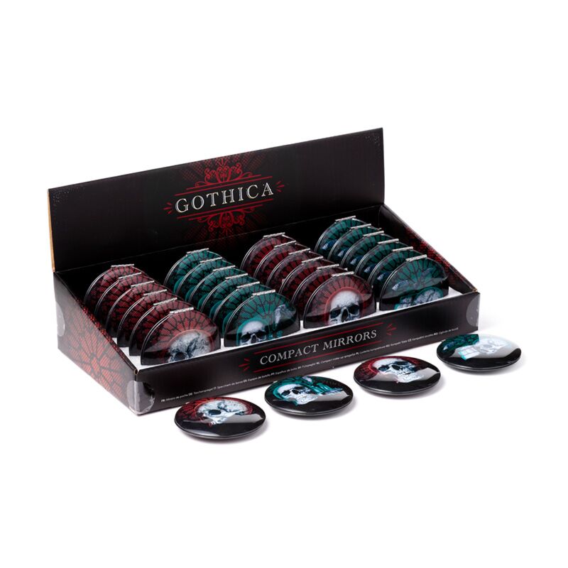 Load image into Gallery viewer, Gothica compact make up spiegeltje
