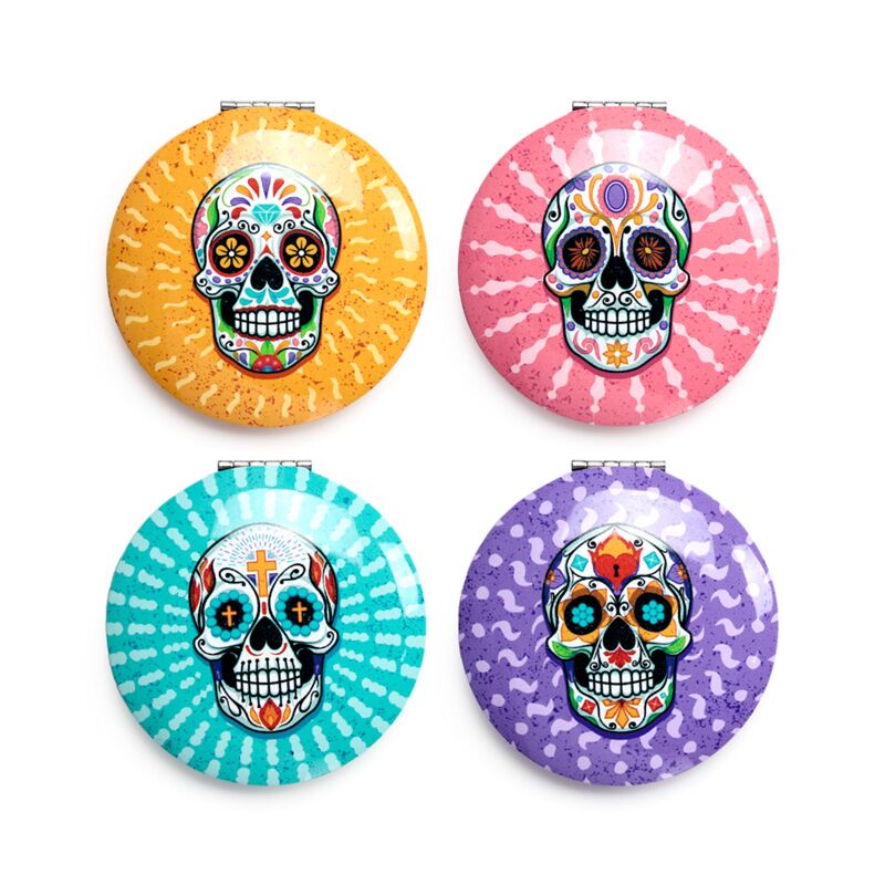 Load image into Gallery viewer, Dia de los muertos compact make up spiegeltje
