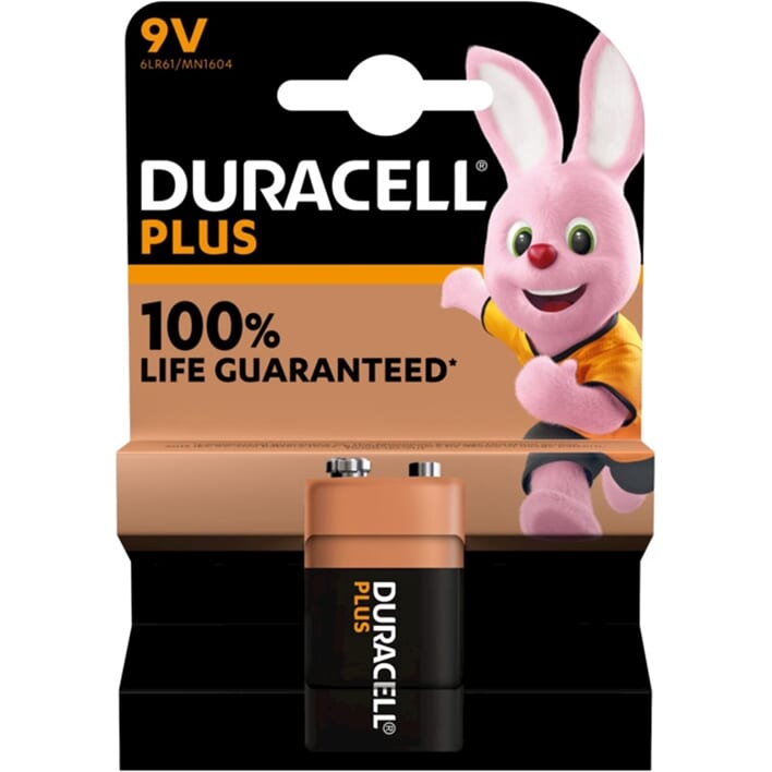 Load image into Gallery viewer, Duracell plus alkaline 100% 9v 6lr61 per stuk
