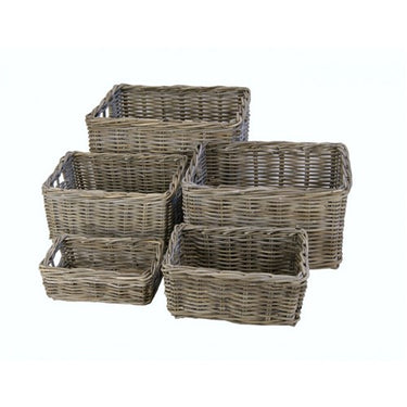 Dr rieten v-ager mand 54x44x34 pit grijs
