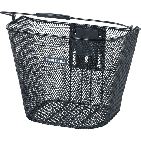 basil bremen kf - bicycle basket - front - black