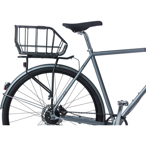 basil portland - bicycle basket mik - on the back - matte black