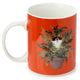 Kim haskins kat in plantpot rode porselein mok