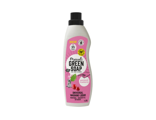 Marcel's green soap wasmiddel - patchouli cranberry - 23 wasbeurten - 1 liter