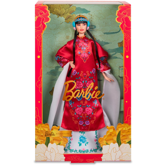 Mattel Signature Lunar Nieuwjaar Pop in rood bloemig gewa