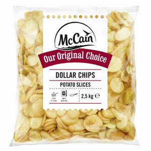 Mccain dollar chips schijfjes (4x 2.5 kg)