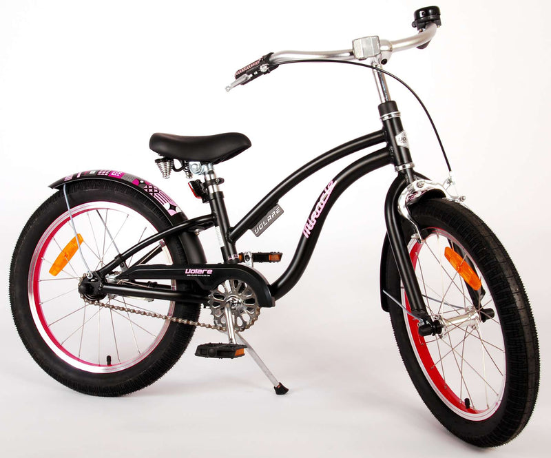 Load image into Gallery viewer, Volare Miracle Cruiser Kinderfiets - Meisjes - 18 inch - Mat Zwart - Prime Collection
