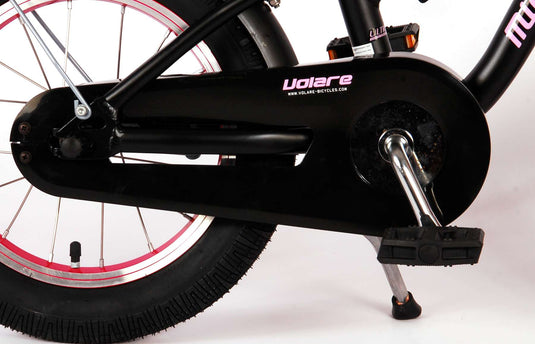 Volare Miracle Kinderfiets - Meisjes - 14 inch - Mat Zwart - Prime Collection