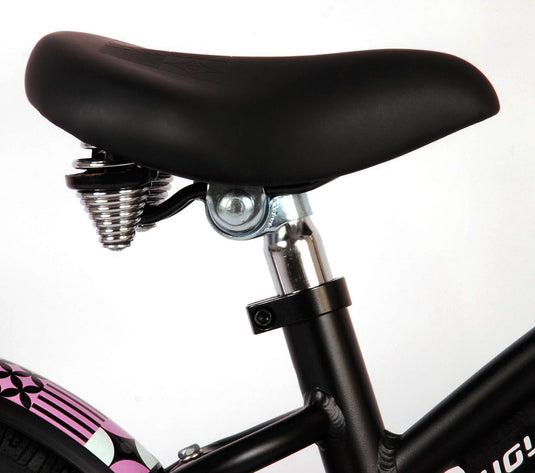 Volare Miracle Kinderfiets - Meisjes - 14 inch - Mat Zwart - Prime Collection