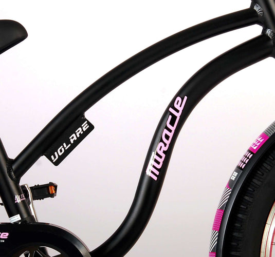 Volare Miracle Cruiser Kinderfiets Meisjes 20 inch Mat Zwart Prime Collection