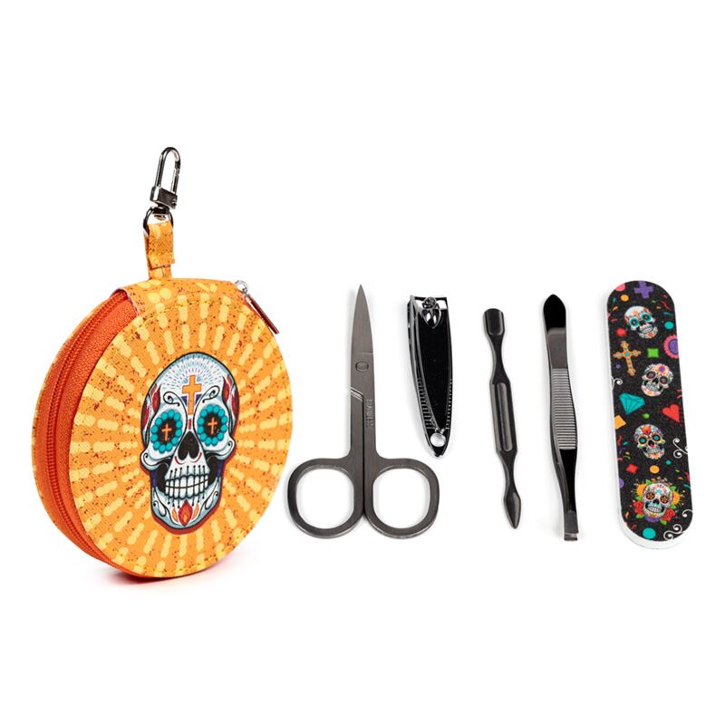 Load image into Gallery viewer, Dia de los muertos 5-delige manicureset met rits
